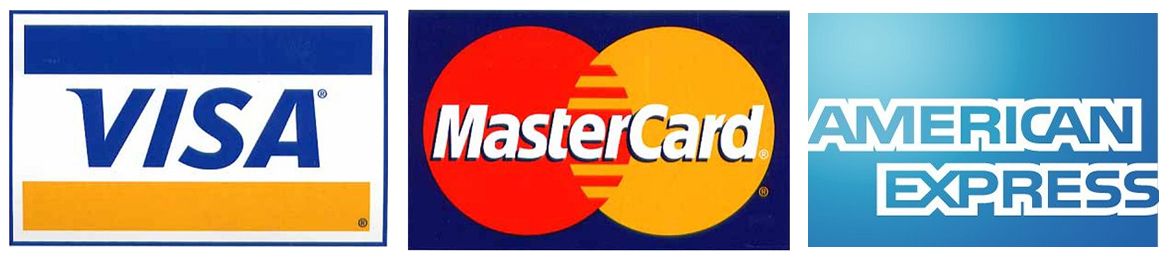 Accepted major credit cards